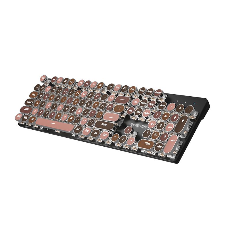 Pioneer V30 Wired/Wireless Bluetooth Connection, Blue and White Switches, 104 Keys, Gaming and Office Keyboard, Full N-Key Rollover, Hot-Swappable, High Aesthetic Value, Unisex, Compatible with Laptops, Desktops, Apple and Huawei Computers, Mechanical Key