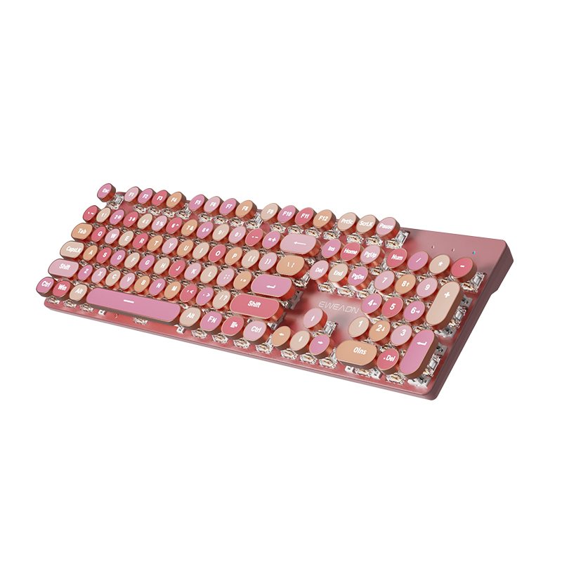 Pioneer V30 Wired/Wireless Bluetooth Connection, Blue and White Switches, 104 Keys, Gaming and Office Keyboard, Full N-Key Rollover, Hot-Swappable, High Aesthetic Value, Unisex, Compatible with Laptops, Desktops, Apple and Huawei Computers, Mechanical Key