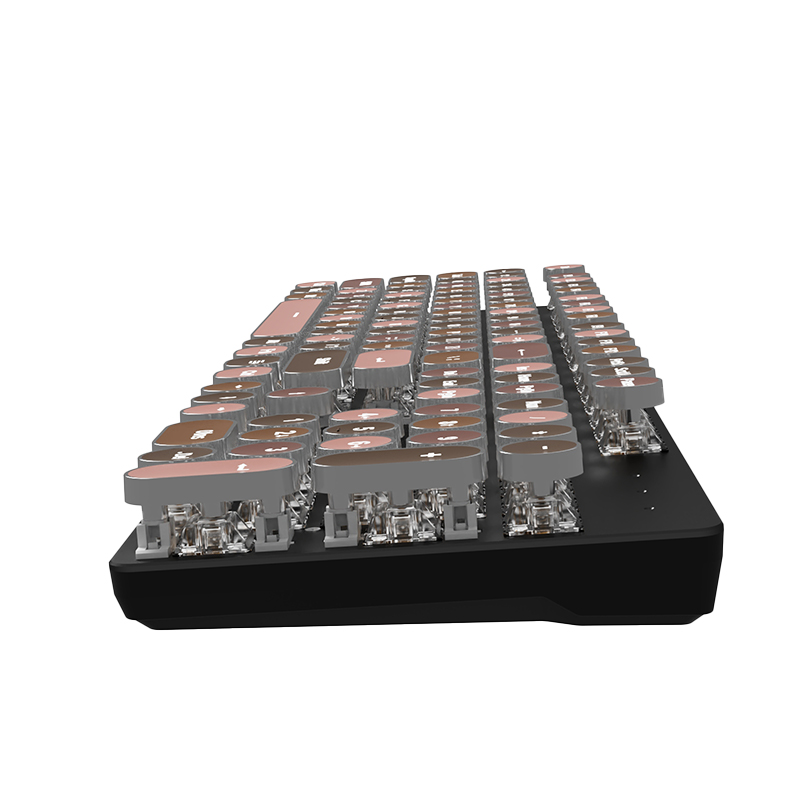 Pioneer V30 Wired/Wireless Bluetooth Connection, Blue and White Switches, 104 Keys, Gaming and Office Keyboard, Full N-Key Rollover, Hot-Swappable, High Aesthetic Value, Unisex, Compatible with Laptops, Desktops, Apple and Huawei Computers, Mechanical Key