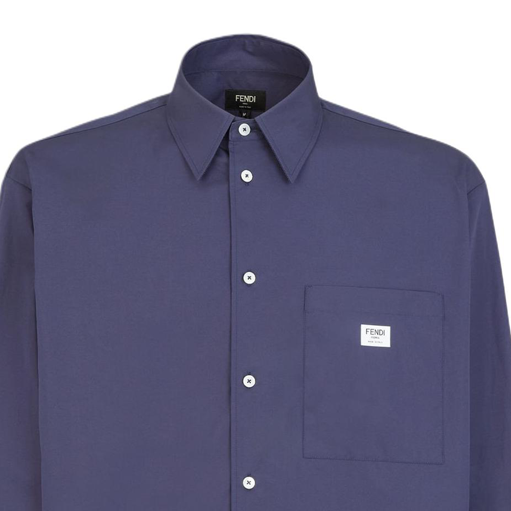 Мужская рубашка Fendi SS24 Shirt (голубая) — фото 5