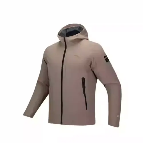 ANTA Variety Training Collection Windbreaker Jackets Men's Withered Wood Brown Hooded Moderate