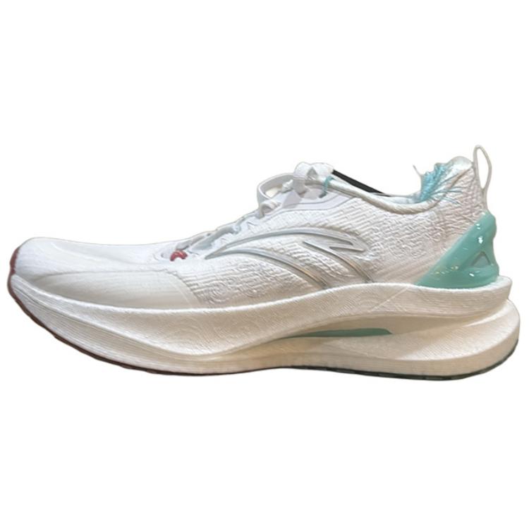 Anta Slip Resistant And Abrasion Resistant Coverage Low top Casual Running Shoes Women's White Blue Silver