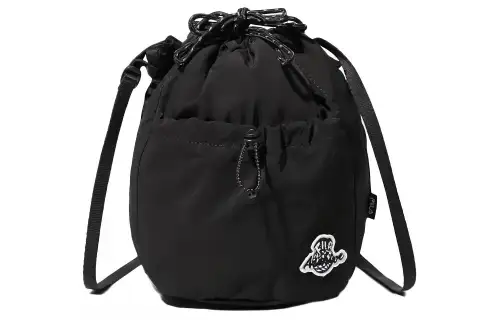 FILA Nylon Bucket Bags Crossbody Bag, Shoulder Bag Small Unisex Black