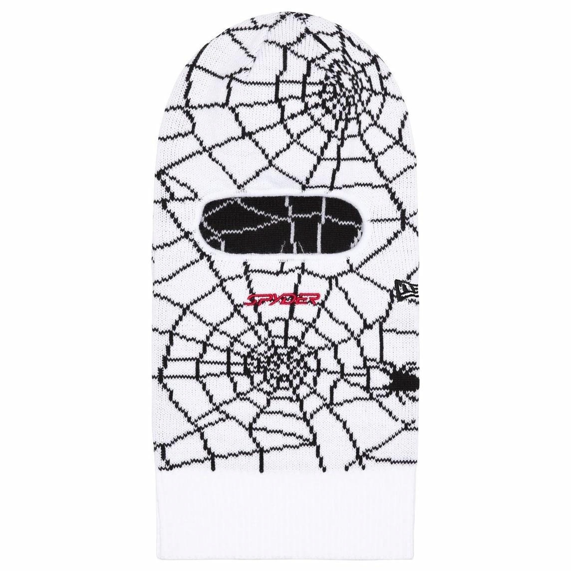 Шапка Supreme x SPYDER x New Era FW24 WEEK 18 Balaclava (черно-бело-желтая)