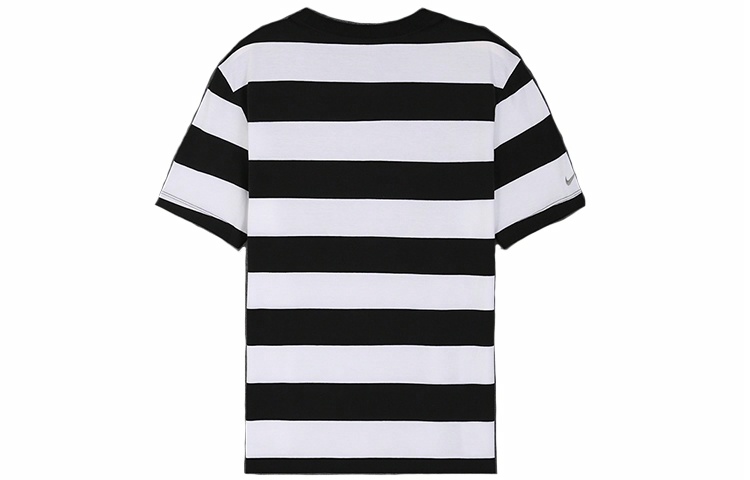 Мужская футболка Nike Swoosh Stripe T (бело-черная) — фото 2