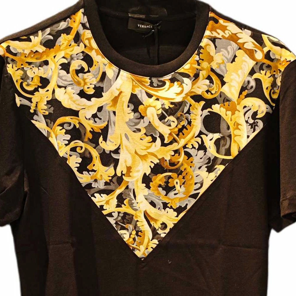Мужская футболка Versace 1012174-1A10597-5B000 (черная) — фото 6