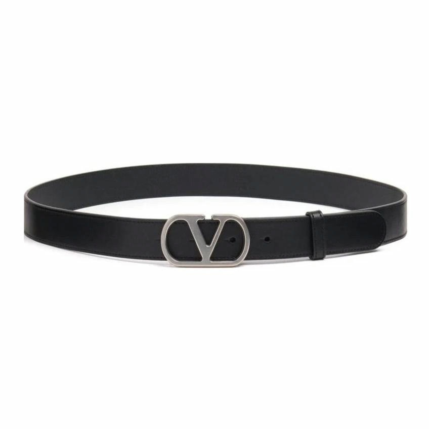 Мужской ремень Valentino с логотипом (черный)