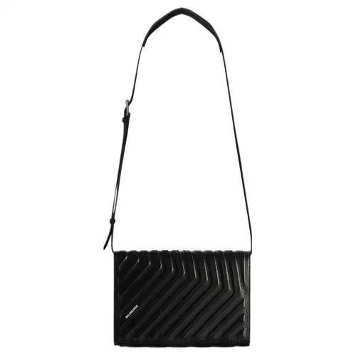 Balenciaga Calfskin Portable Crossbody Bag, Shoulder Bag Regular Women's Black