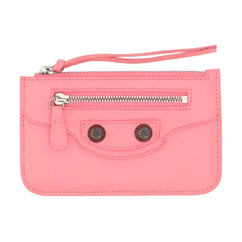 Balenciaga Le Cagole Leather Card Holder Women's Pink