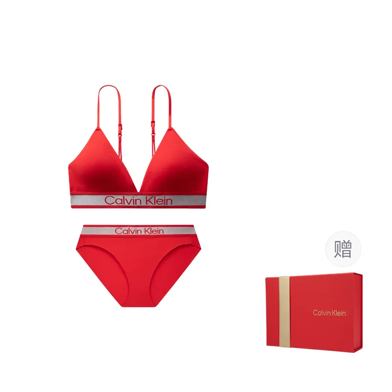 CALVIN KLEIN Underwear Set Women's Gift Box Set Carmine
