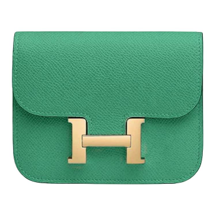HERMES Constance Slim Gold tone Lock Epsom Calfskin Fanny Pack Women's Jasper