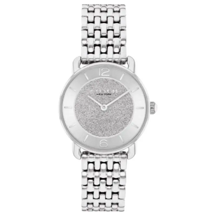 COACH ELLIOT Wrist Watches Quartz Movement Steel Strap 28mm Silver Dial Women's Watch 30m Waterproof