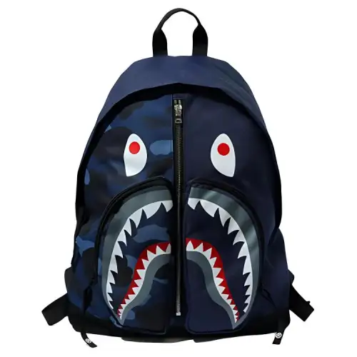 A BATHING APE Polyester Backpack Regular Unisex Marine Blue