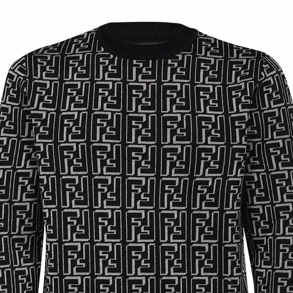Мужской свитер Fendi FW22 (черно-белый) — фото 3