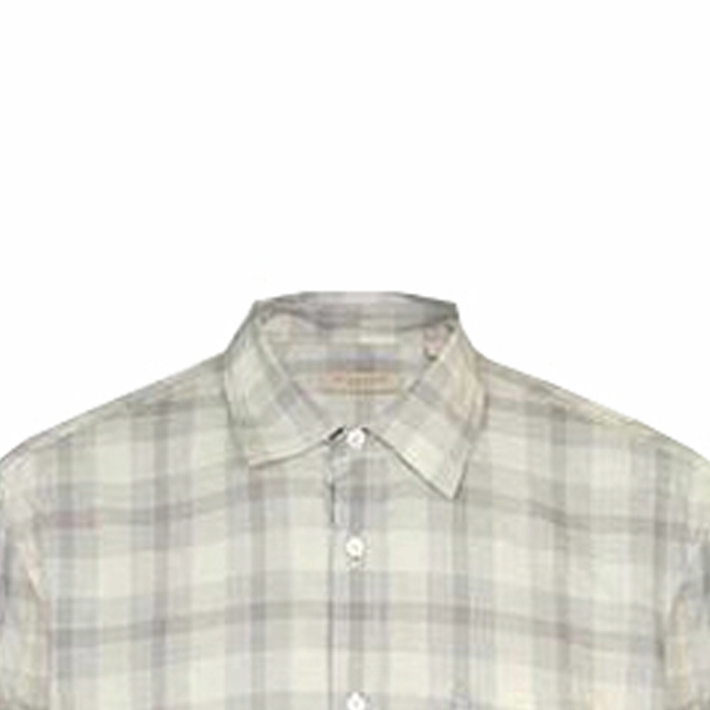 Мужская рубашка Burberry Checked Shirt (светло-серая) — фото 3