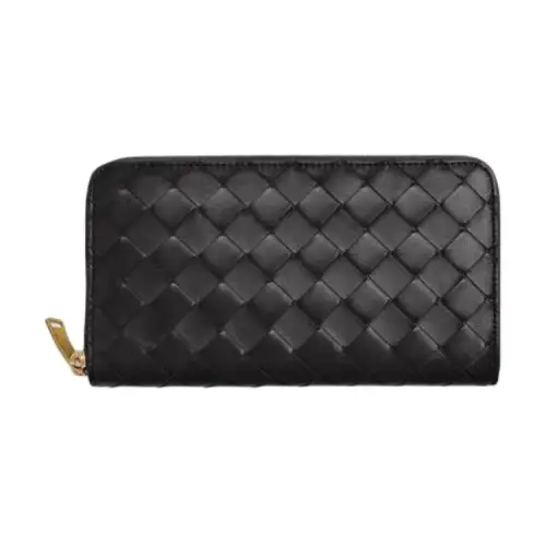 Bottega Veneta Intrecciato Lambskin Wallet Women's Black
