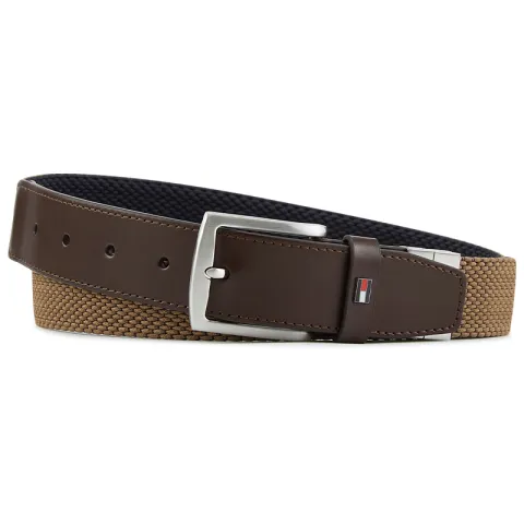 Tommy Hilfiger Cow Split Leather Belts Men's 3.5cm