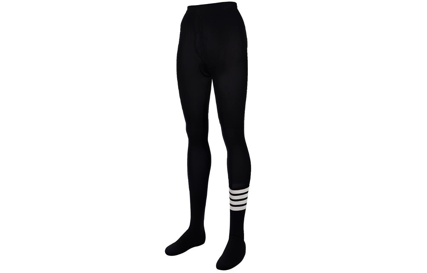 THOM BROWNE 4 Bar Striped Ribbed Tights