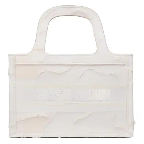 DIOR BookTote Canvas Tote Mini Women's White