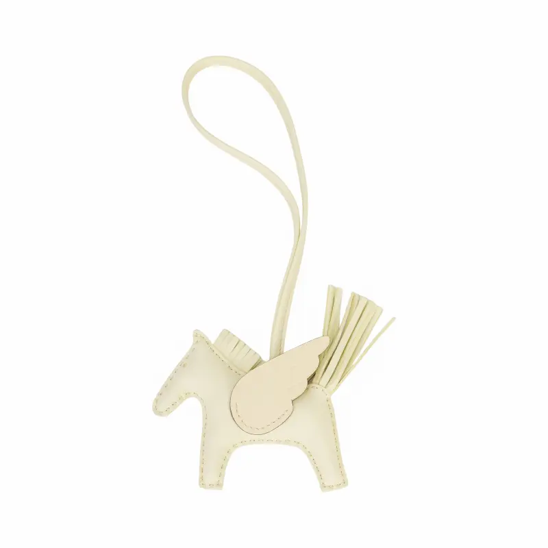 HERMES Rodeo Milo Lambskin, Swift Calfskin Bag Charm Bag Accessory Unisex Milton Yellow