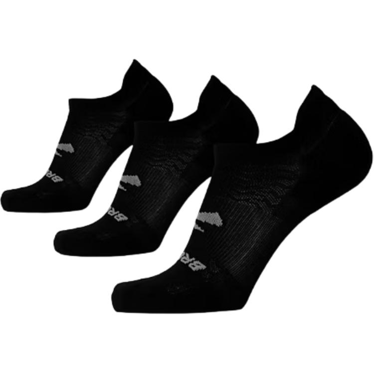 Brooks Ankle Socks Unisex 3 Pack Black