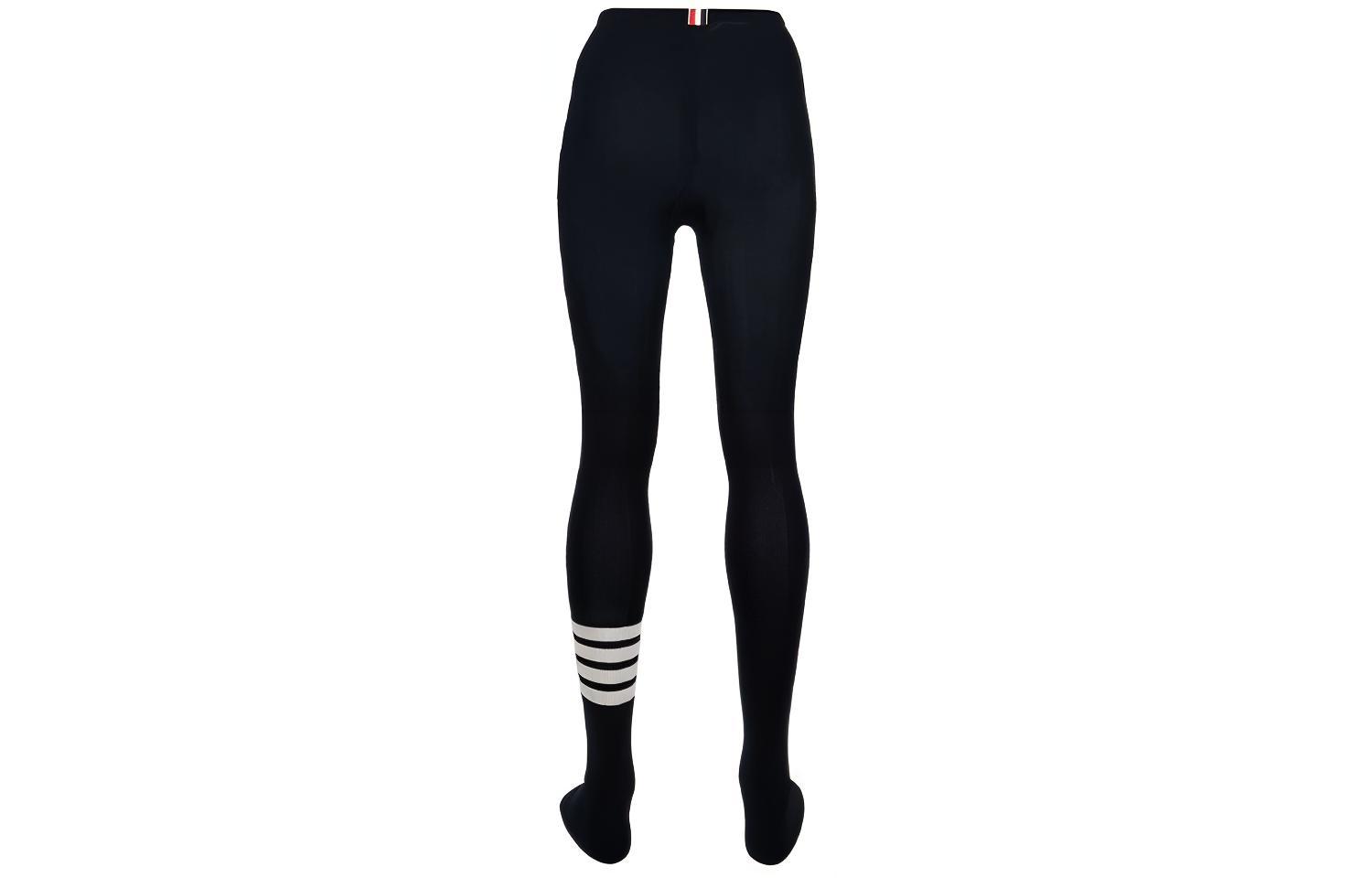 THOM BROWNE 4 Bar Striped Ribbed Tights