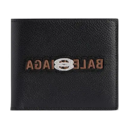Balenciaga Grain Calfskin Wallet Men's Black