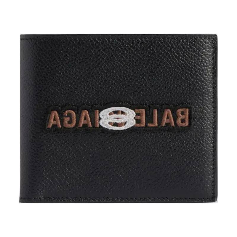 Balenciaga Grain Calfskin Wallet Men's Black