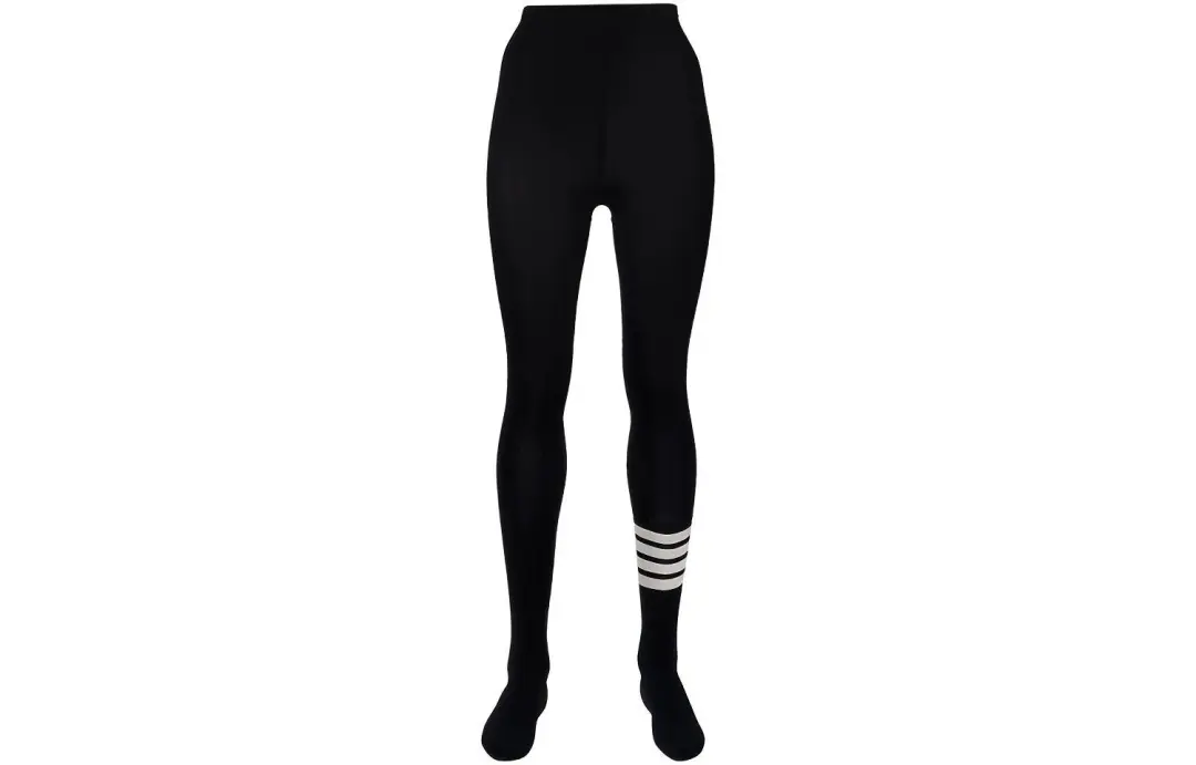 THOM BROWNE 4 Bar Striped Ribbed Tights