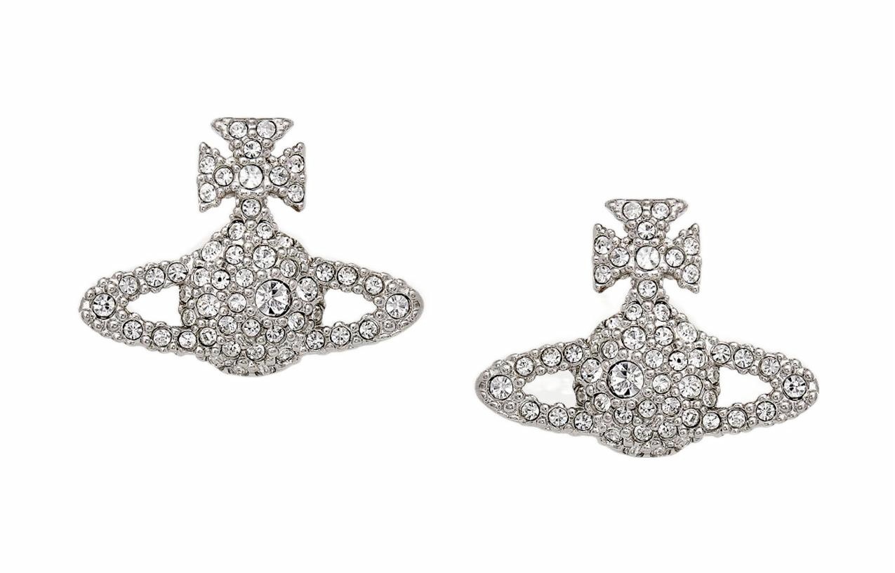 Женские серьги Vivienne Westwood Grace Bas Relief Stud (серебристые)