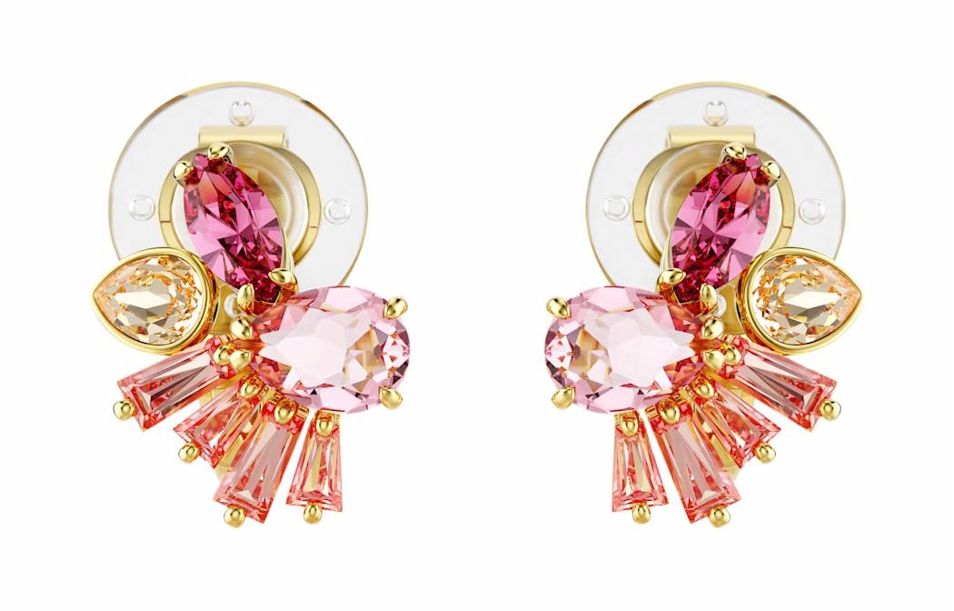 Женские клипсы Swarovski Gema (розовые)
