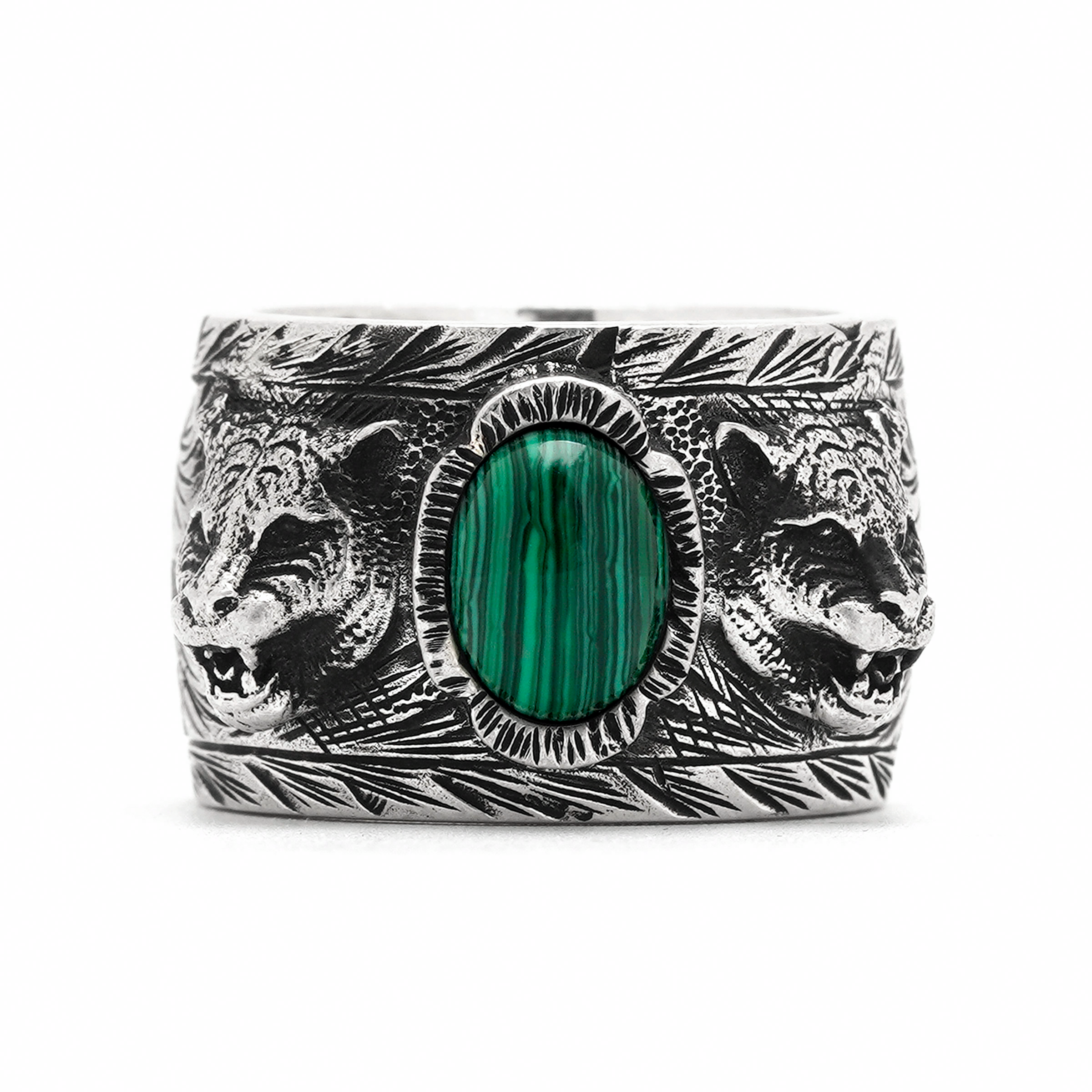 Кольцо Gucci Garden Tiger (серебряное)