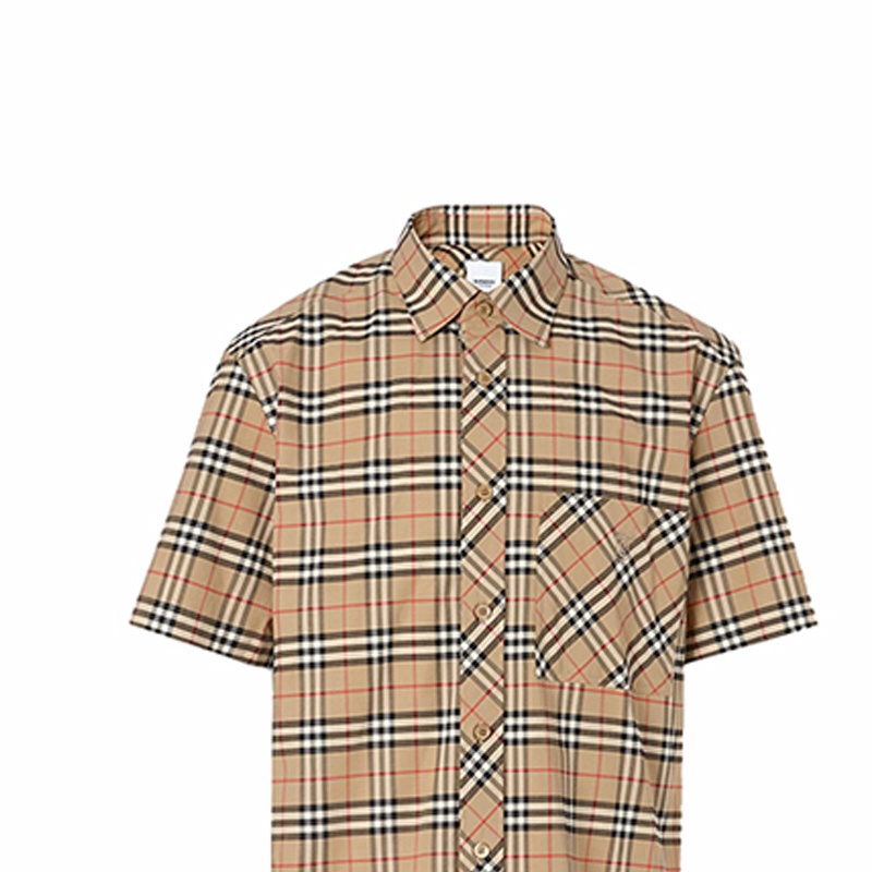 Мужская рубашка Burberry ки (хаки) — фото 5