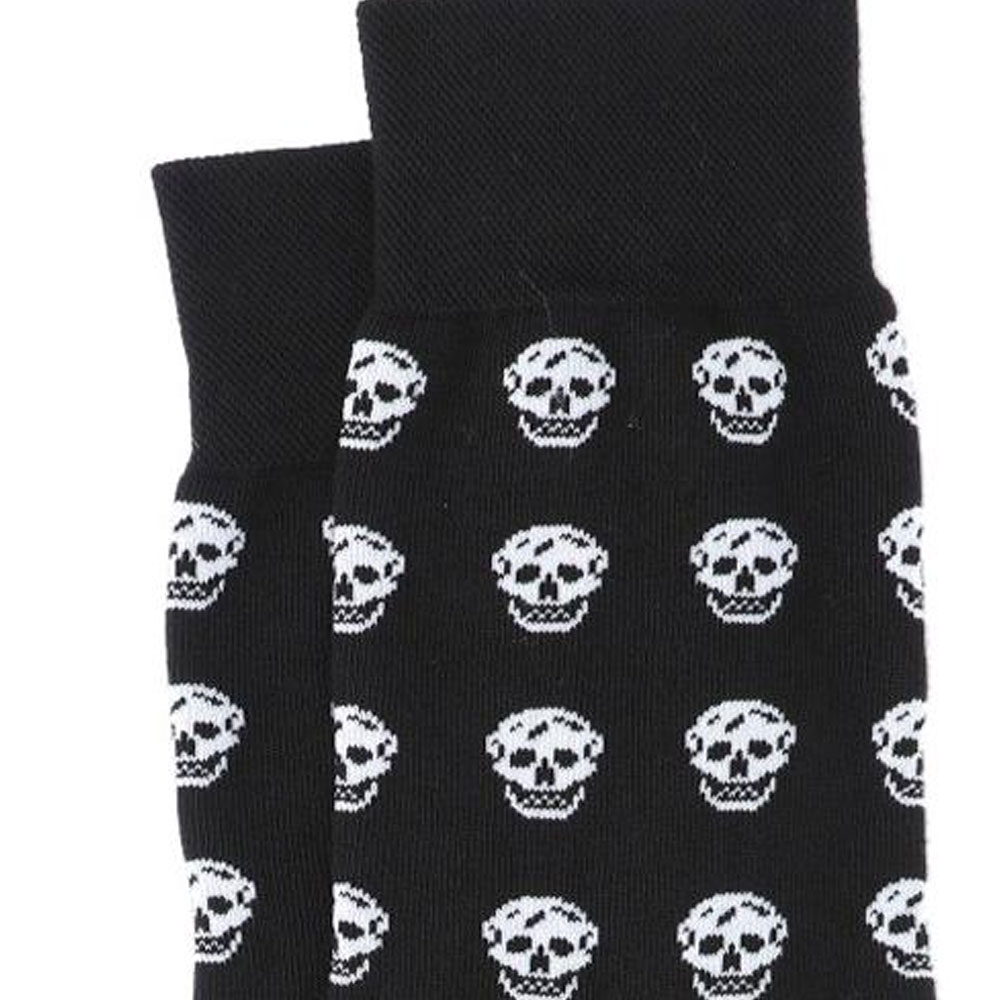 Alexander McQueen All Over Logo Detailed Socks
