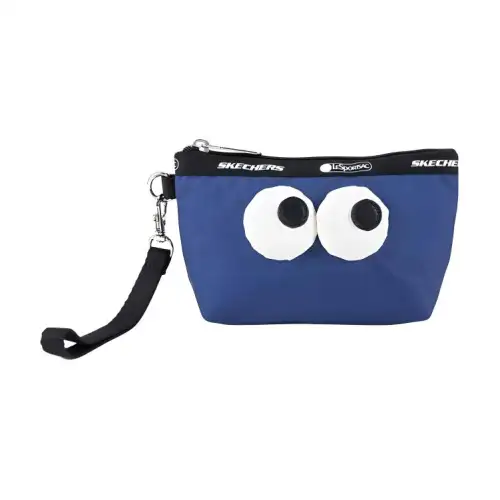 Skechers LeSportsac LePoesi, Collaboration Compact And Portable Fabric Big Eyed Bag Cute Clutch Coin Purse Mini Unisex