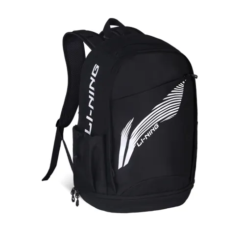 Li Ning Polyester Backpack Regular Unisex Black & White