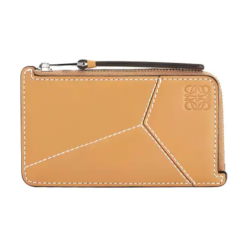 LOEWE Patchwork Calfskin Wallet, Card Holder Men's Light Caramel