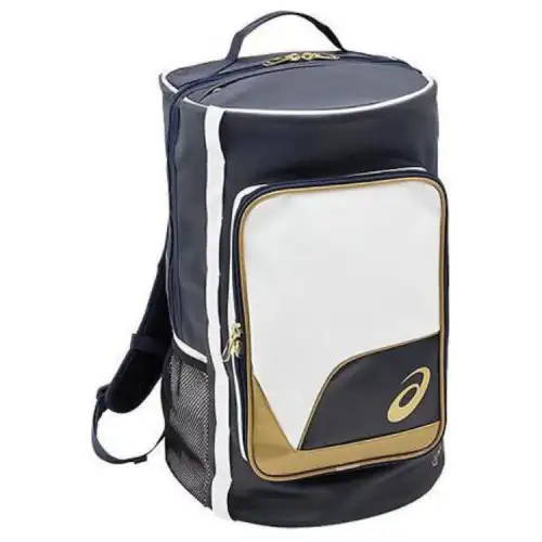 Asics Synthetic Leather Backpack Unisex White & Marine Blue