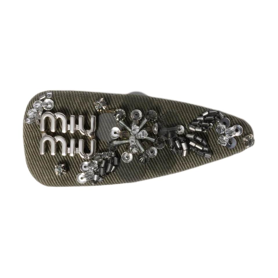 Заколка для волос MIU MIU (оливковая)