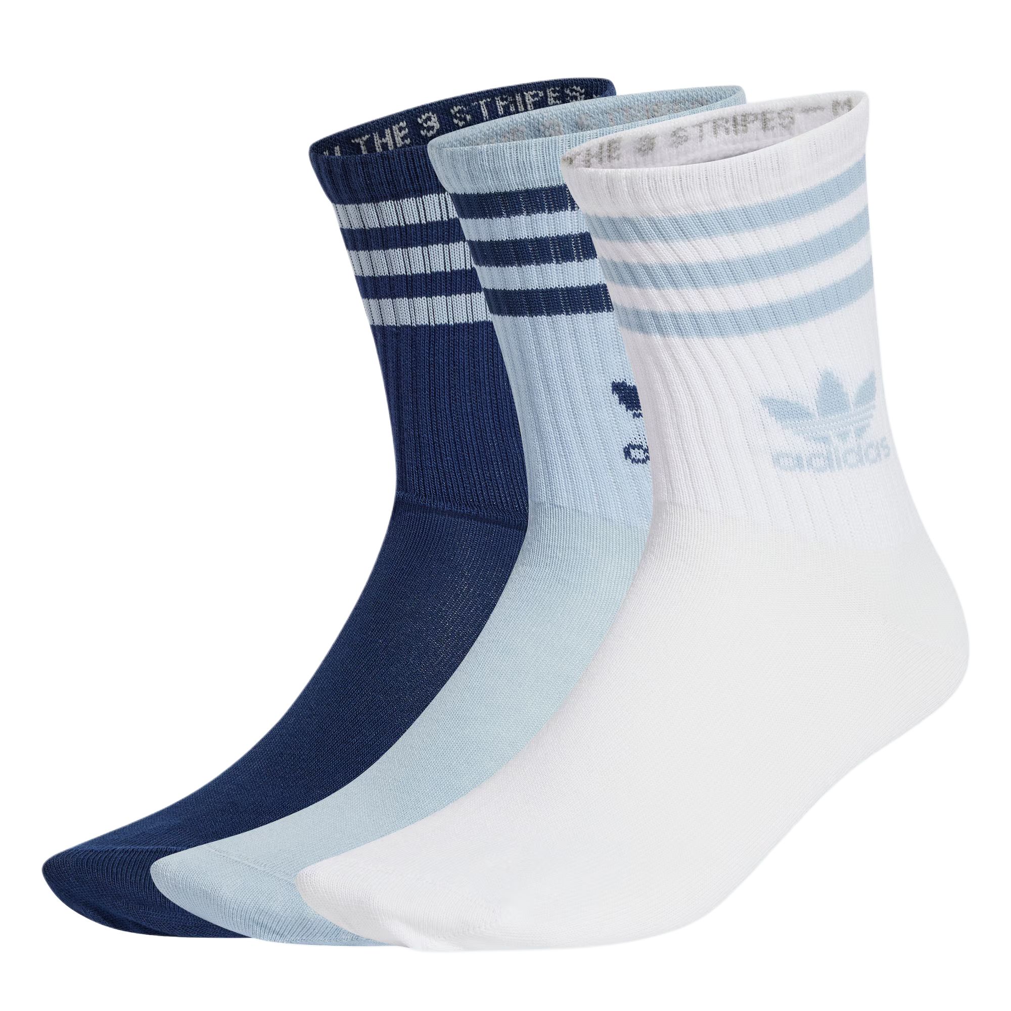 Носки adidas Originals Crew Socks 3-Pack (бело-полосатые)