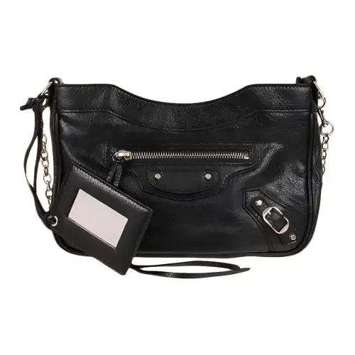 Balenciaga Sheepskin Shoulder Bag, Crossbody Bag Women's Black