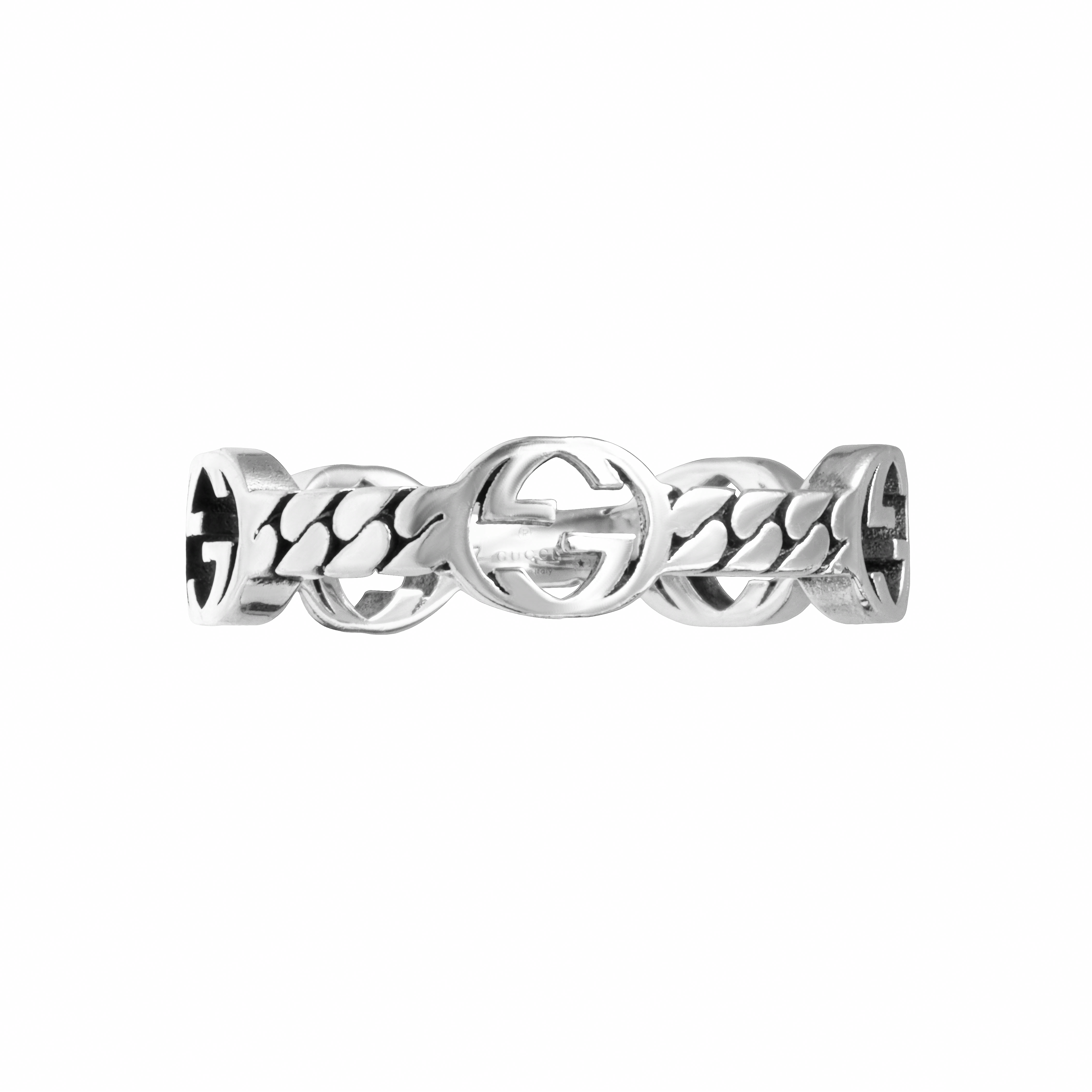 Мужские кольцо Gucci Interlocking G 925 (серебряная) — фото 1