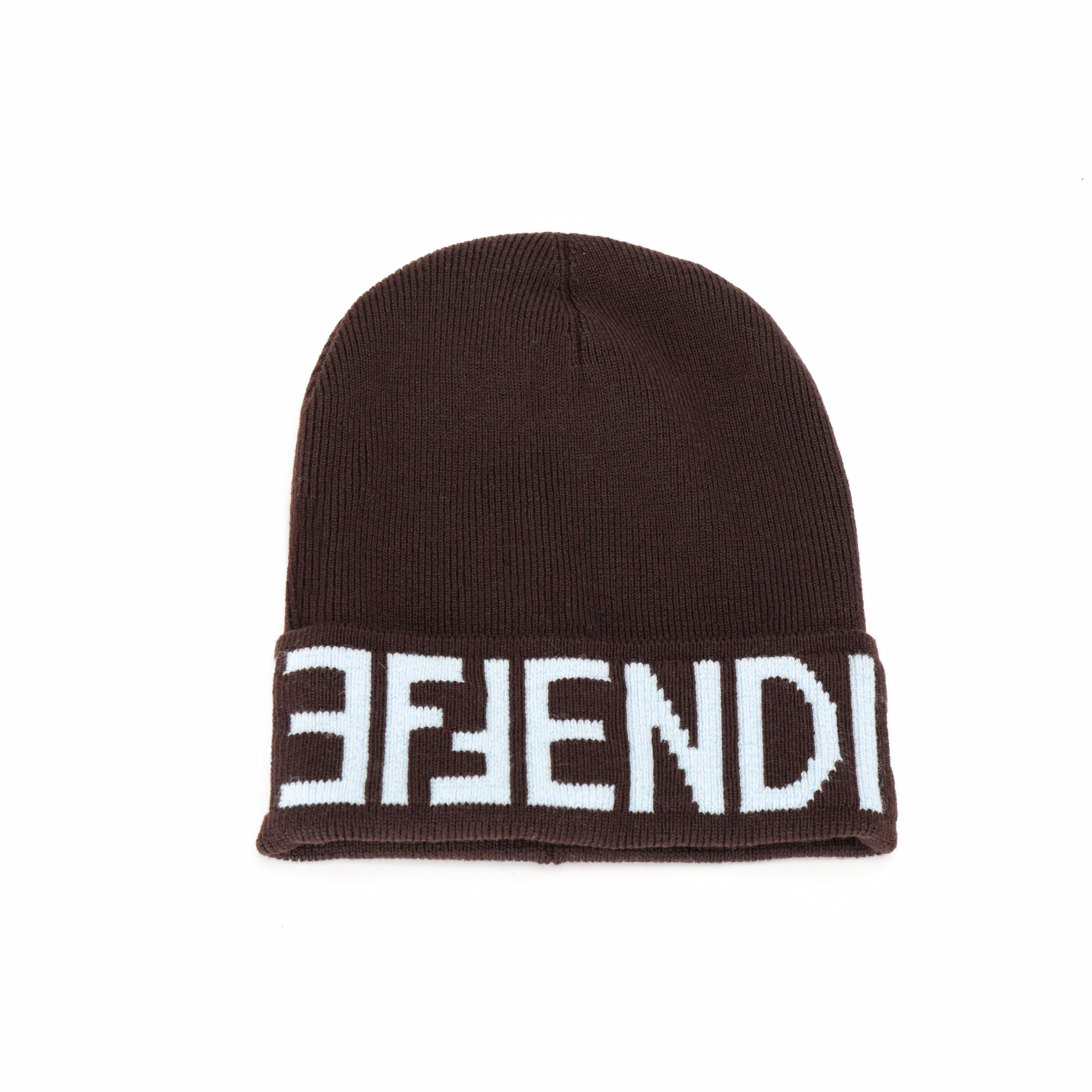 Женская шапка Fendi FENDI (светло-сине-коричневая)