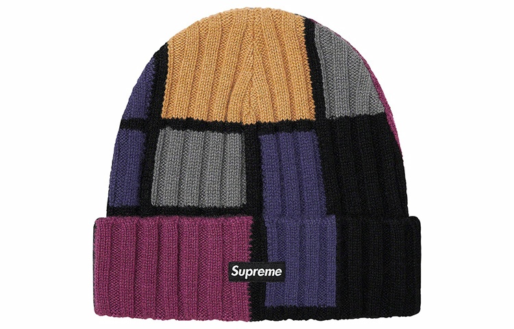 Шапка Supreme FW20 Week 10 Cashmere Beanie //// (фиолетово-красная) — фото 8