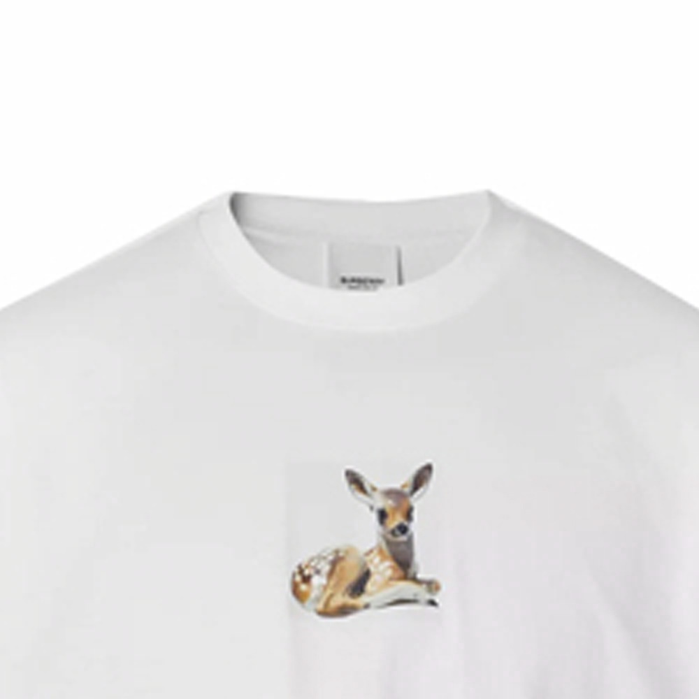 Мужская футболка Burberry T (белый) — фото 5