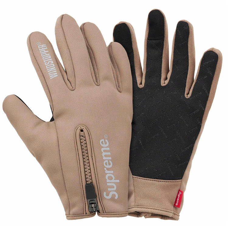Перчатки Supreme FW24 WEEK 19 WINDSTOPPER Zip Gloves (черные)