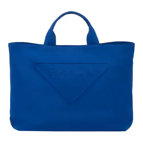 PRADA Canvas Tote Bag, Shopping Bag, Canvas Bag, Shoulder Bag, Crossbody Bag, Handbag Regular Men's Dark Blue