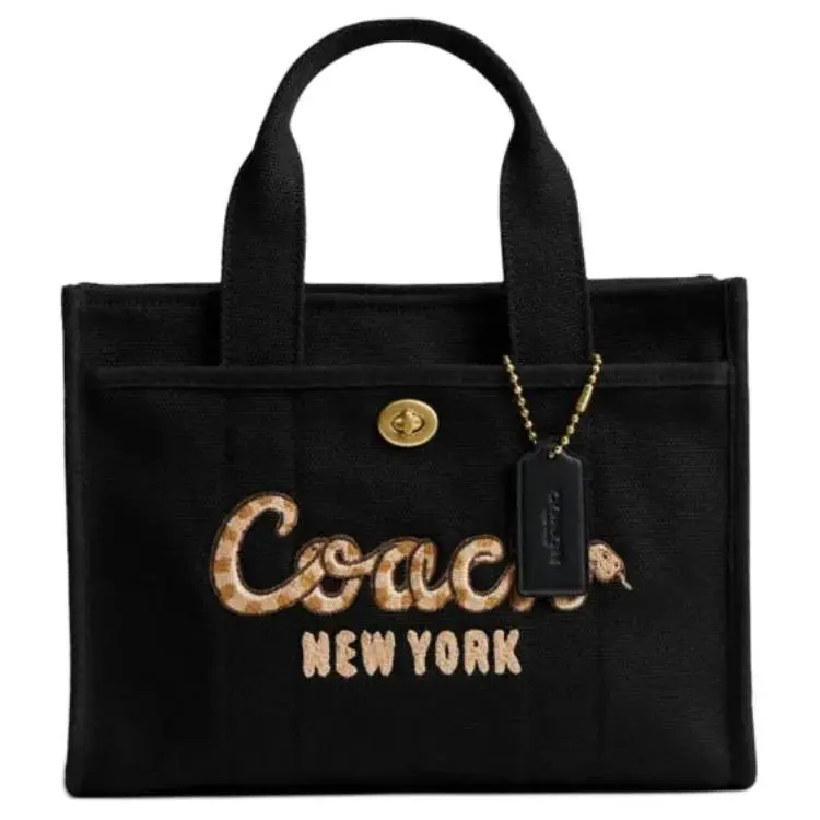 COACH Cargo Fabric Tote Bag, Shopping Bag, Shoulder Bag, Handbag Medium Women's Black