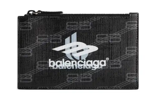 Balenciaga Logo-print Patent Leather Wallet
