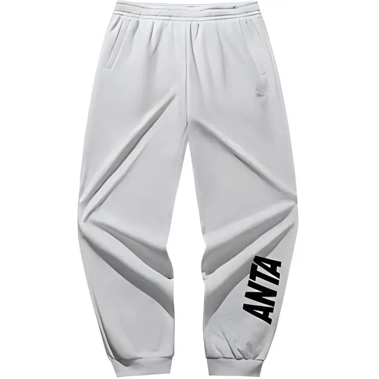 Anta Life Collection Knitted Sweatpants Men's Gray Heather Gray